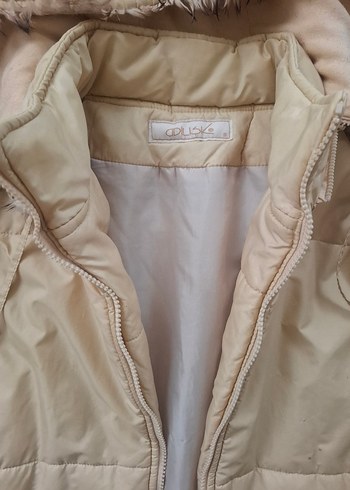 Kadın Bej Mini Kısa Sıcak Kış Montu #adilışık - Görsel 3