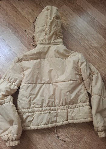 Kadın Bej Mini Kısa Sıcak Kış Montu #adilışık - Görsel 2