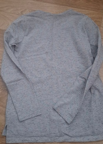 Kız Çocuk Gri Uzun Kollu Simli Tişört #LCW - Görsel 2