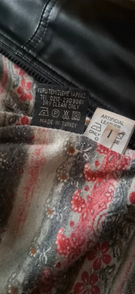 Kadın Siyah Deri Uzun Kollu Ceket - Görsel 3