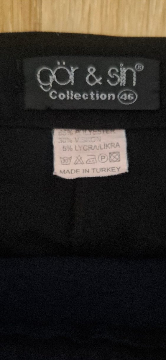 Siyah Midi Kumaş Hamile Pantolonu - Görsel 4