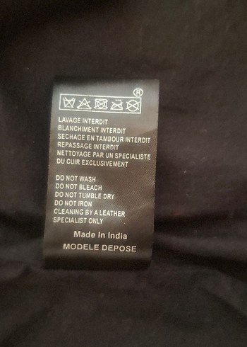 Drapeli Siyah Süet Kadın Deri Ceket - Görsel 5