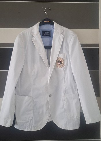 Lufian 100 Pamuk Beyaz Blazer Ceket