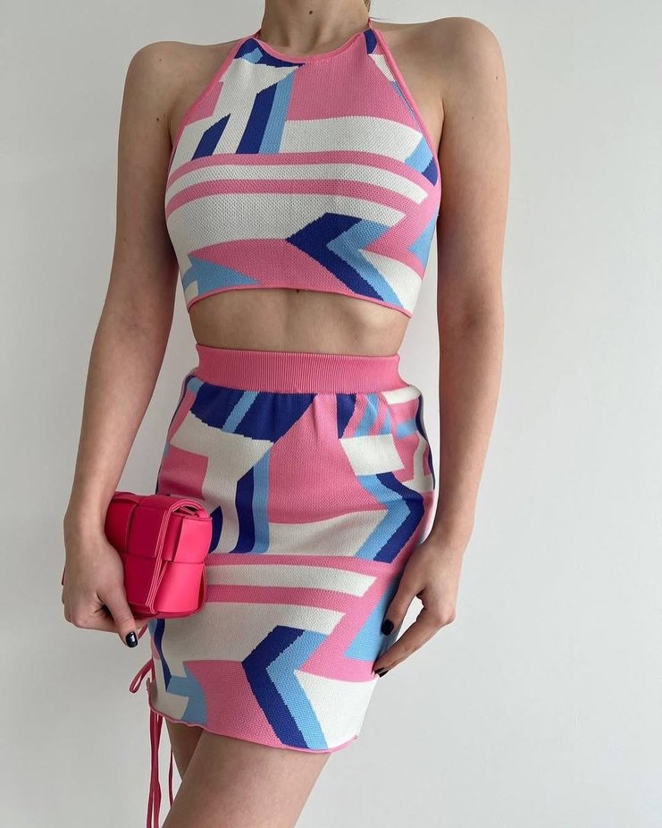 Desenli Triko Takım - Görsel 4