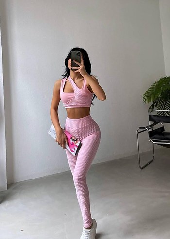 Mavi V Yaka Spor Mini Üst - Görsel 2