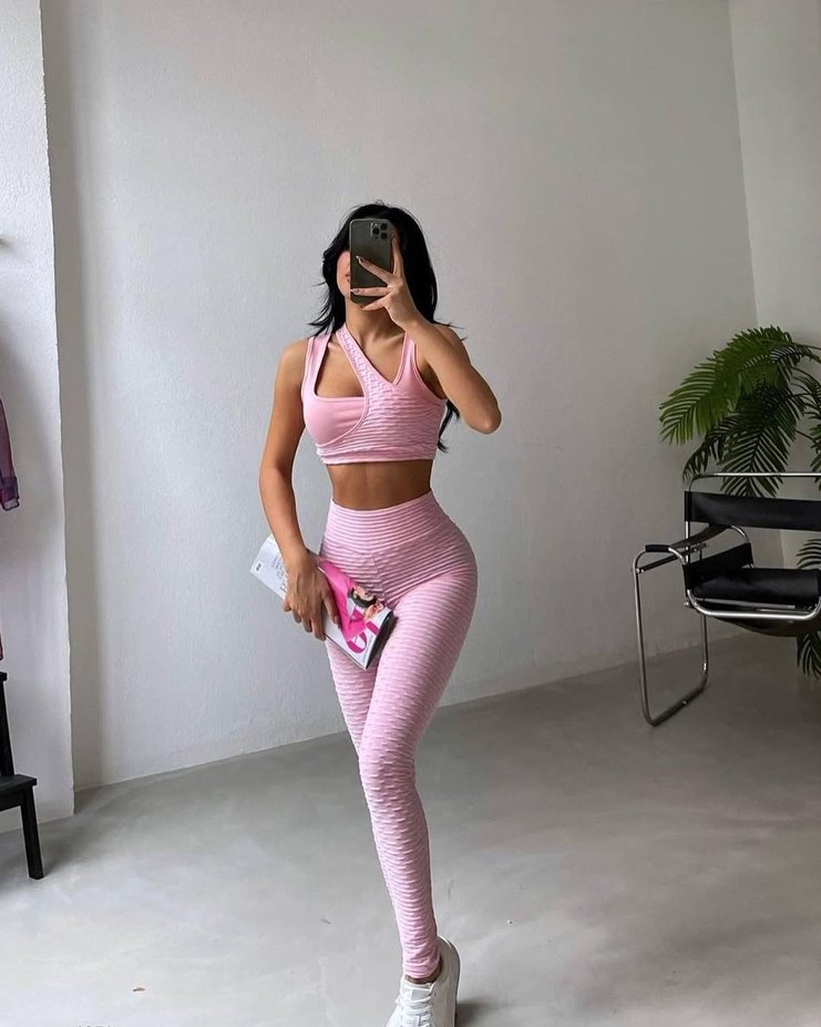 Mavi V Yaka Spor Mini Üst - Görsel 2