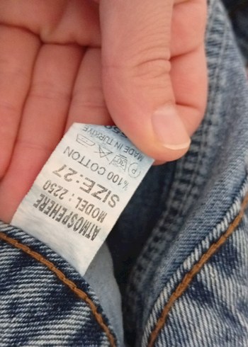 27 Beden mavi Renk Kadın Gri Mavi Bol Kesim Kot Pantolon