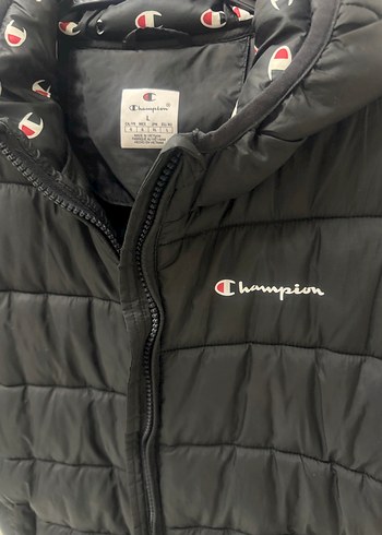 champion Kapüşonlu Siyah Erkek Çocuk Mont - Görsel 2