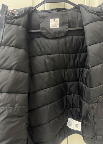 champion Kapüşonlu Siyah Erkek Çocuk Mont - Görsel 4