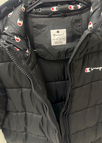 champion Kapüşonlu Siyah Erkek Çocuk Mont - Görsel 5