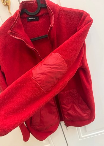 Bg store Kırmızı Fermuarlı Erkek çocuk Polar hırka - Görsel 4