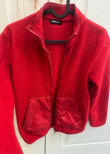 Bg store Kırmızı Fermuarlı Erkek çocuk Polar hırka - Görsel 3