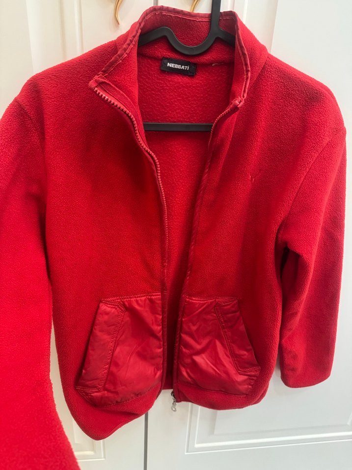 Bg store Kırmızı Fermuarlı Erkek çocuk Polar hırka - Görsel 3