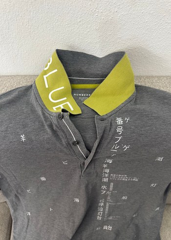 Gri Baskılı Erkek Polo Tişört - Görsel 5