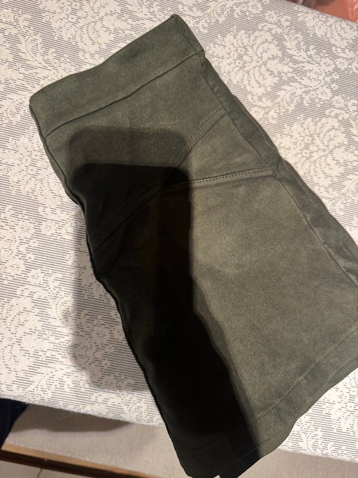 Düğmeli Kız çocuk Mini Süet şort etek - Görsel 2