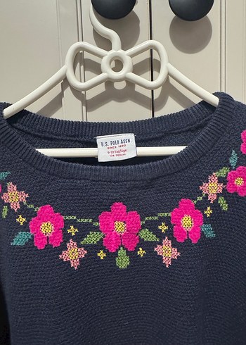 Nakışlı Lacivert Kadın Triko Kazak - Görsel 2