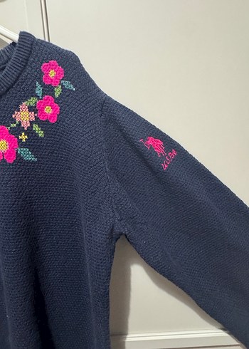 Nakışlı Lacivert Kadın Triko Kazak - Görsel 4