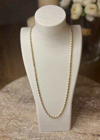 Uzun Zincir Detaylı Altın Renk Kolye - Görsel 2