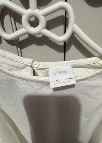 Uzun Kollu Beyaz Keten Bluz - Görsel 5