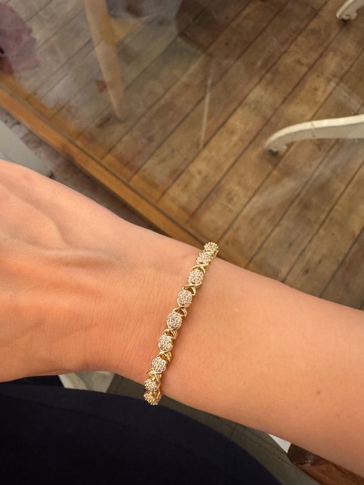 Altın Renkli Boncuklu Kadın Bileklik - Görsel 2