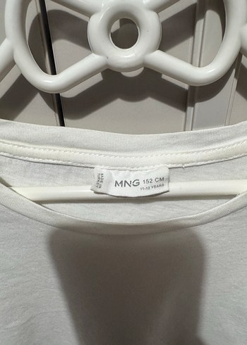 Kız Çocuk Beyaz Keten Renkli Kısa Kollu Tişört - Görsel 4