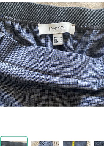 ipekyol S Beden Kareli Rahat Pantolon
