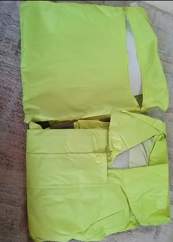 Erkek Sarı Uzun Kollu Kemerli Yağmurluk - Görsel 3