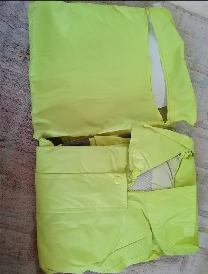 Erkek Sarı Uzun Kollu Kemerli Yağmurluk - Görsel 3