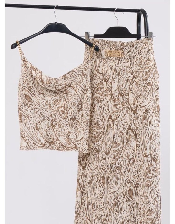 Bohem Yılan Desenli ikili takım (pantolon, bluz) - Görsel 2