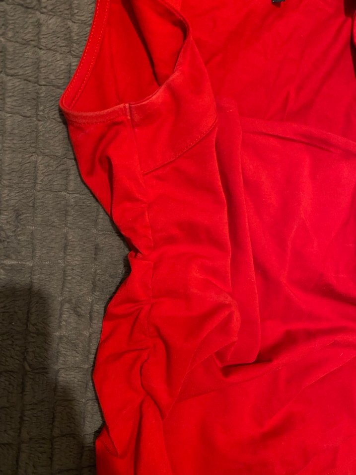 Kırmızı Kalın Askılı Kadın Bluz - Görsel 2