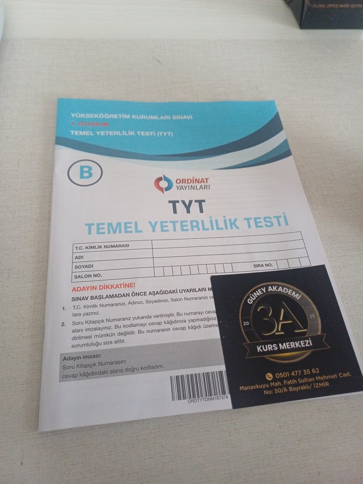 TYT Temel Yeterlilik Testi Sınav Kitapçığı - Görsel 2