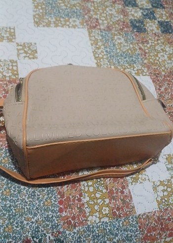 Bej Deri Kadın Sırt Çantası - Görsel 2