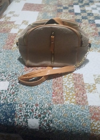 Bej Deri Kadın Sırt Çantası - Görsel 3