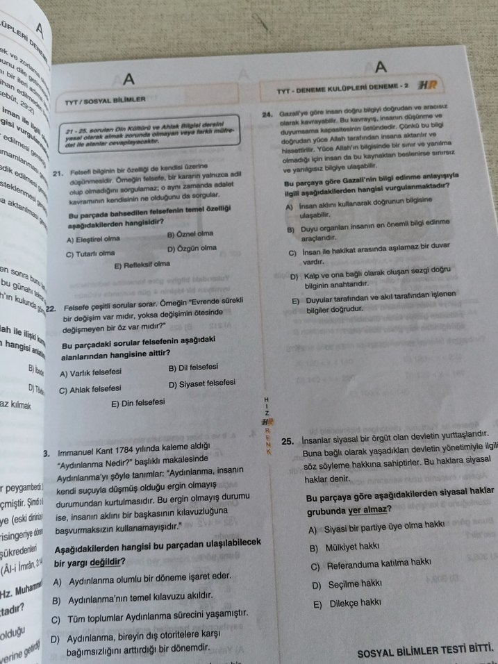 TYT-2 Deneme Kitapçığı - Temel Yeterlilik Testi - Görsel 4