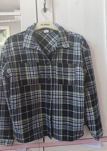 Kadın Çok Renkli Ekose Pamuklu Gömlek - Görsel 3