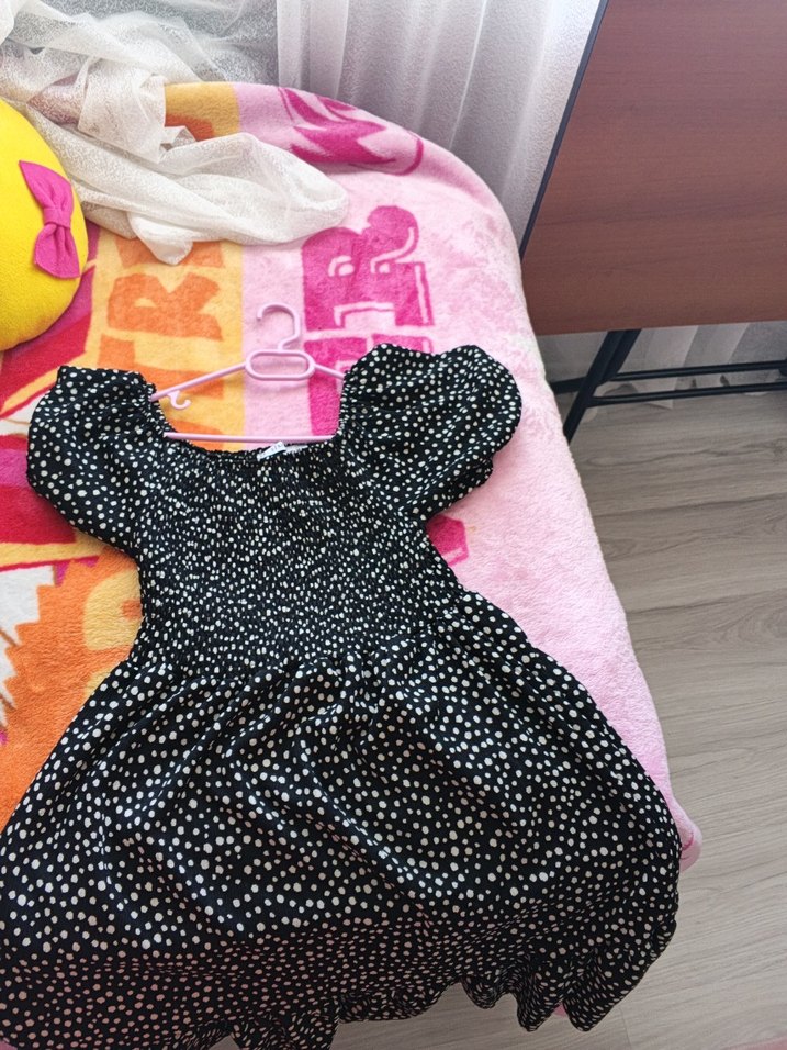 Puantiye Desenli Uzun Bohem Elbise - Görsel 4