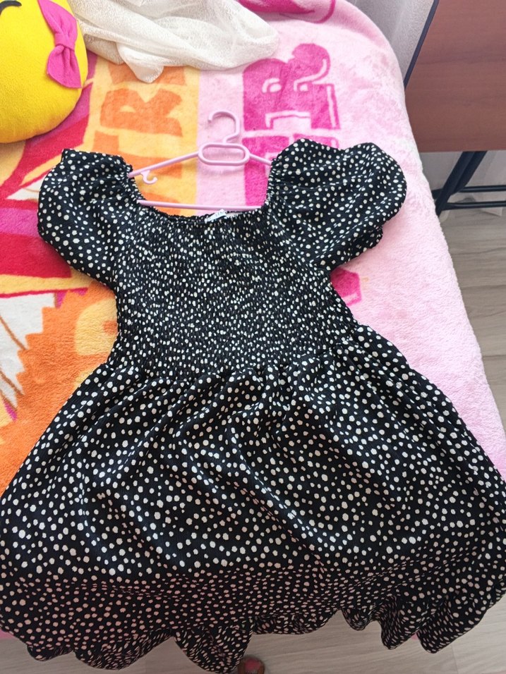 Puantiye Desenli Uzun Bohem Elbise - Görsel 3