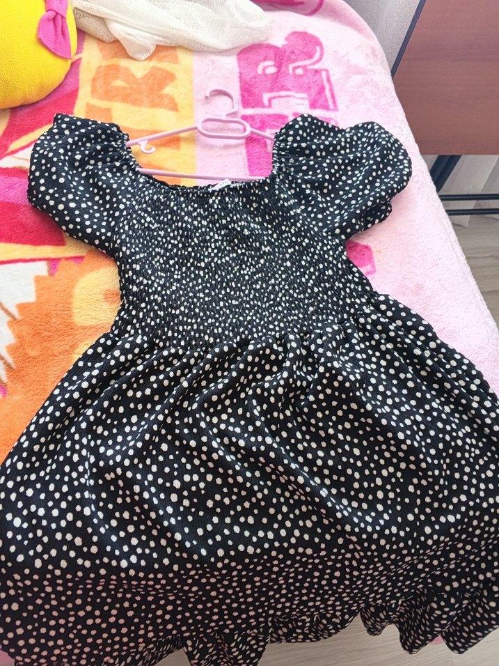 Puantiye Desenli Uzun Bohem Elbise - Görsel 2