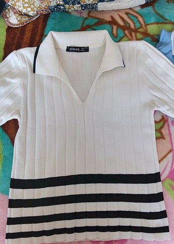 Kısa Kollu Triko Mini Kadın Tişört 2si100TL - Görsel 6