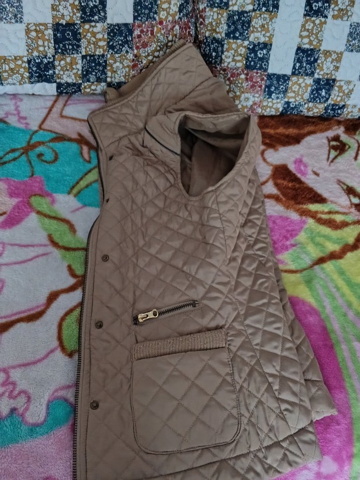 Kahverengi Fermuarlı Kadın Yelek - Görsel 3