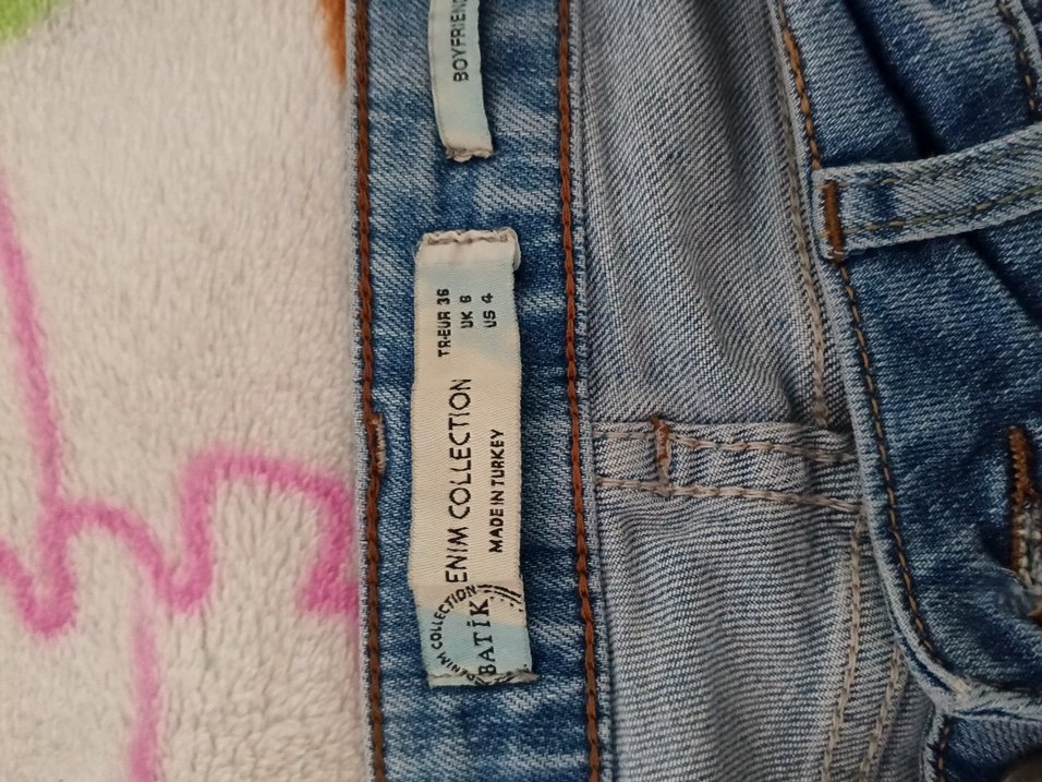 Pastel Mavi Bağcıklı Rahat Kesim Kadın Kot Pantolon - Görsel 3