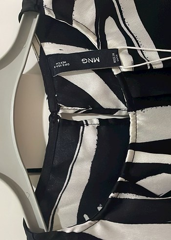 Mango Saten uzun kol elbise - Görsel 4