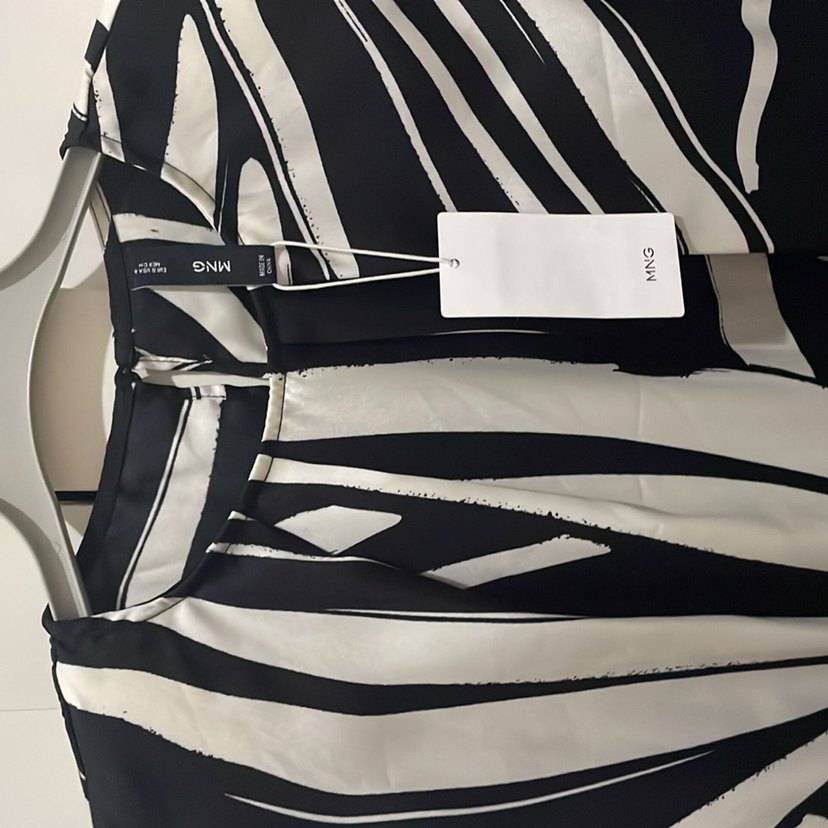 Mango Saten uzun kol elbise - Görsel 5