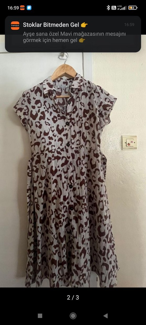 Bohem Salaş V Yaka Kemerli Hamile Tunik - Görsel 2