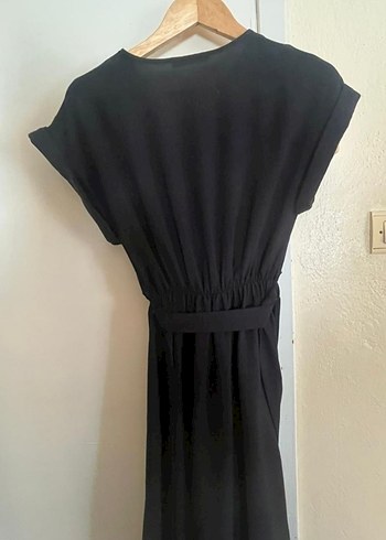 Siyah Düğmeli Hamile Keten Tişört - Görsel 2