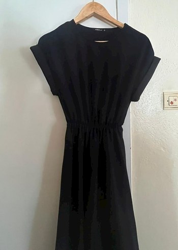 Siyah Düğmeli Hamile Keten Tişört - Görsel 3