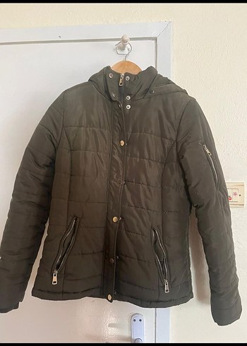 Düğmeli Kadın Kahverengi Kış Montu - Görsel 4