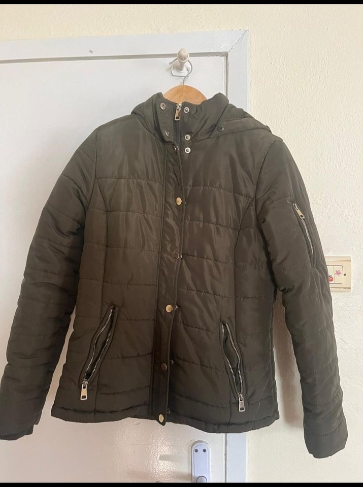 Düğmeli Kadın Kahverengi Kış Montu - Görsel 4