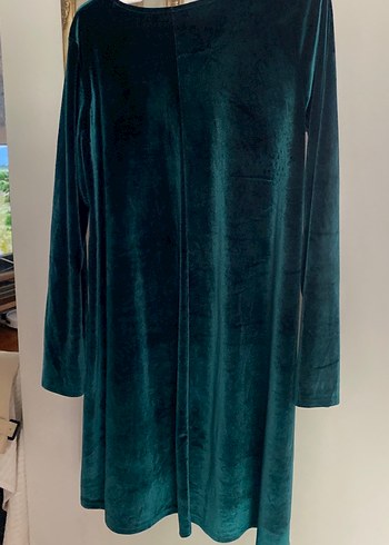 Uzun Kollu Kadife mini elbise - Görsel 3