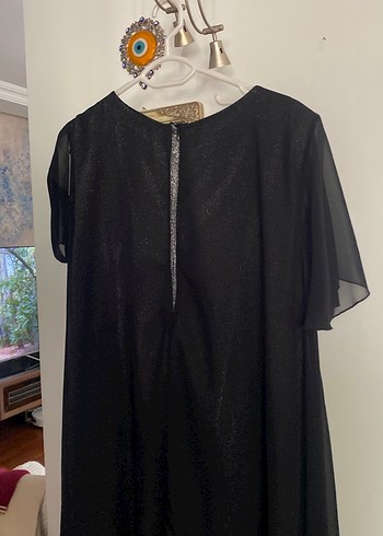 Siyah Gotik Drapeli Uzun Abiye Elbise - Görsel 4